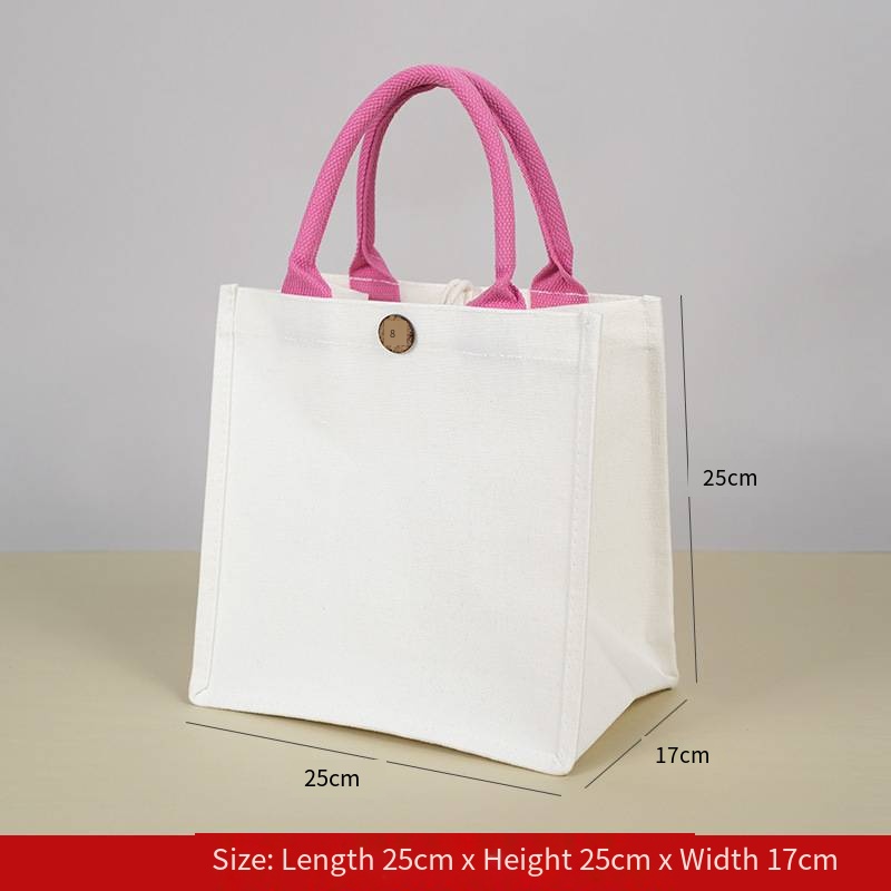 Corde à main blanche et rose -- 25*25*17cm