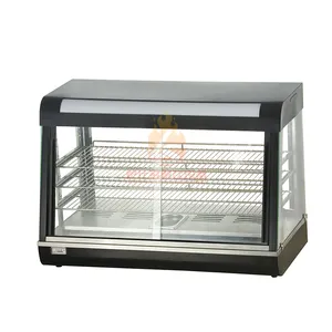 商用3机架电动取暖器展示柜热食台面展示餐厅设备