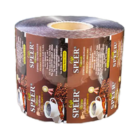 Sachets personnalisés à scellage arrière, prix usine, rouleaux de film plastique réutilisables et refermables pour café avec impression héliogravure et offset