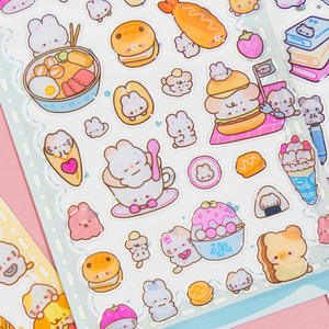 Pour Nekoni Design Original beaux animaux Desserts sucrés Washi autocollants autocollants adhésifs esthétiques pour papier pour promotionnel - Product Image 4