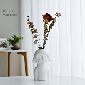 Vase en céramique abstrait en forme d'<span class=keywords><strong>ange</strong></span> de haute qualité, fait à la main, décoration personnalisée pour la maison, céramique et <span class=keywords><strong>poterie</strong></span> émaillée - Product Image 2