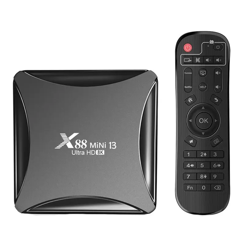 X88MINI 13 Smart TV Box PK3528 HD 2.0 Quad Core 2G 16G 4G 32G Smart Set Top box 8K 2.4G 5G WIFI Android 13 WIFI IPTV Trial Gift