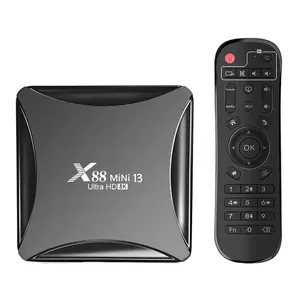 X88MINI กล่องสมาร์ททีวี13เครื่อง PK3528 HD 2.0 Quad Core 2G 16G 4G 32G กล่องรับสัญญาณอัจฉริยะ8K 2.4G 5G WIFI Android 13 IPTV ของขวัญทดลองใช้งาน