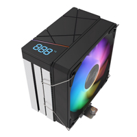 Refroidisseur de processeur pour ordinateur de jeu XM40, tour unique, radiateur d'air pour PC, refroidissement par air du processeur avec affichage numérique et ventilateur ARGB