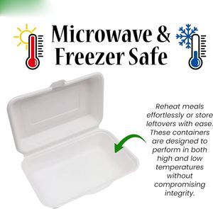 Customized 10"x6"x2.5" Disposable Bio Fish and Chips <b>Container</b> Box Hot Sale 33g Bagasse Compostable Lunch Box - Product Image 3