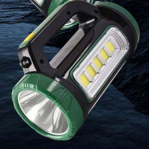 Solar Rechargeable Portable <b>LED</b> Spotlight Waterproof Outdoor Emergency Handheld Searchlight Camping <b>Flashlight</b> - Product Image 5