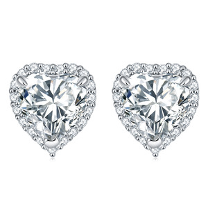 Luxury 925 Sterling Silver Heart Cut CZ Jewelry <b>Set</b> for <b>Women</b> Girls, Romantic Zirconia Necklace Earrings <b>Ring</b> <b>Set</b> for Valentine' - Product Image 5