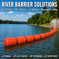 Pontón de Alta Resistencia OEM Personalizado de PE, 315 mm de Diámetro Interior, Cilíndrico Rojo de 700*900 mm, 12 Pulgadas