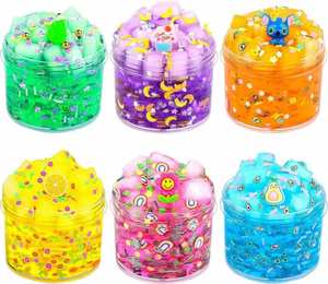 Kit de slime DIY en cube de gelée transparente, non toxique, élastique, non collant, pâte à modeler colorée, plastique, cadeaux pour enfants, garçons, filles, USA Mairun - Product Image 1