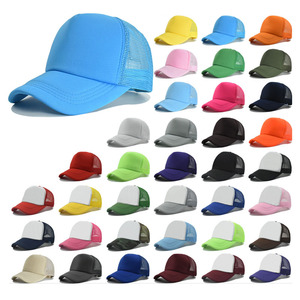 Hot bán tùy chỉnh thêu logo hai giai điệu bọt lưới trucker mũ cong vành 5 Bảng điều chỉnh Polyester/bông lưới Mũ bóng chày - Product Image 1