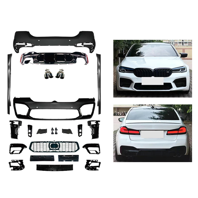 2021-2023 Car Modification Upgrade M5 Body Kit Front Bumper Rear Bumper Surround Suitable for BMW 5 Series G30 G38