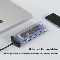 Station d'accueil USB-C transfrontalière multifonctionnelle / Hub USB 3.0 pour l'extension des ports SSD/M.2 et des boîtiers de disques durs externes
