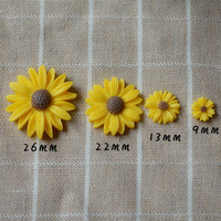 Coloré mignon 13Mm tournesol forme pendentif breloques pour bricolage accessoires de téléphone portable prise de poussière faisant