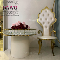 Lustre transparent en verre cristal, table type gâteau, lustre, pour mariage, luxe