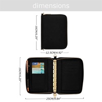 Yihe Meilleure Vente 24 Couleurs Or En Reliure En Cuir De Galets A7 Classeur Budget Organisateur Argent/Argent/Billets Fly Leaf Produits De Dépôt