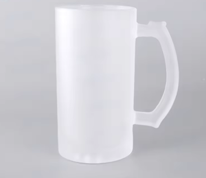 Mug à bière en verre dépoli mat de grande capacité pour sublimation, 16 oz, vente en gros - Product Image 3