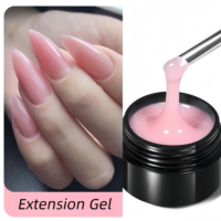 Fournitures en gros OEM/ODM : Gel UV de construction pour extension d'ongles 30g, base acrylique transparente, rose naturel, nude, avec logo personnalisé