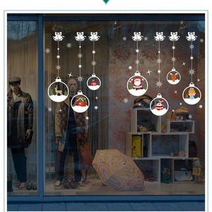 Christmas Wall Stickers PVC Waterproof Circle 50X70CM Full Color <b>Decal</b> For Shopping Mall <b>Window</b> Decorations Xh7244 - Product Image 2