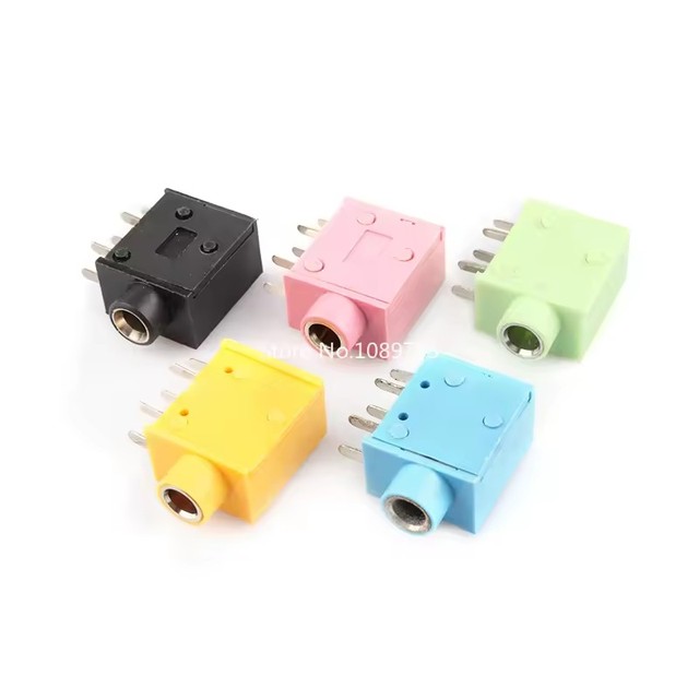 3.5MM Audio Headphone Jack Connector PJ-325 Stereo Audio Earphone Connectors 3.5 PJ-325 Audio Jack Socket Multicolor