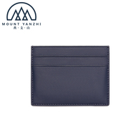 Porte-cartes RFID en cuir véritable de luxe Mount Yanzhi, logo personnalisé, étui pour cartes de crédit et d'identité, cadeau d'affaires