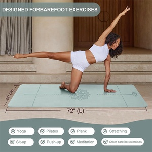 Tùy Chỉnh In Màu Xanh <span class=keywords><strong>TPE</strong></span> <span class=keywords><strong>Yoga</strong></span> Mat-Trọng Lượng Nhẹ 8Mm Dày Gấp Thiết Kế Mang Dây Đeo Ngoài Trời Sử Dụng Rohs Thân Thiện Với Môi Được Chứng Nhận - Product Image 4
