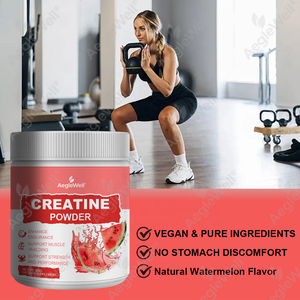 Aegelwell Creatina Monohidrato en Polvo Sabor Sandía, Suplemento Pre-Entrenamiento para el Desarrollo Muscular, Fuerza y Resistencia - Product Image 2