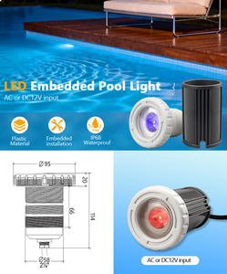 Luz LED para Piscina 3x3W, Mini Bombilla Subacuática de Plástico D90mm, Iluminación RGB para Paisajes, Fuentes, Lagos y Estanques, IP68 - Product Image 4