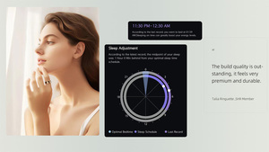 Anneau intelligent en alliage de titane SHR, ultra léger, hypoallergénique, avec rapports de bien-être alimentés par l'IA, score de préparation quotidienne au <span class=keywords><strong>sommeil</strong></span> - Product Image 6