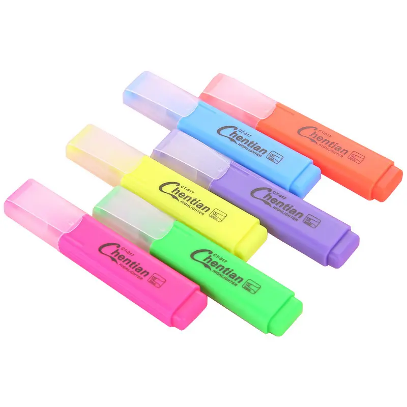 Colorful Highlighter Penna di Marcatura Promozione Inchiostro Fluorescente Evidenziatore Penna di Indicatore con Diagonale