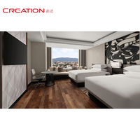 Ensemble de mobilier d'hôtel moderne de luxe 5 étoiles, mobilier sur mesure pour chambre double, ensemble de chambre à coucher pour commandes de projets