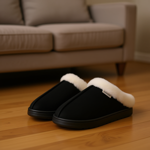 Pantuflas de Invierno para Hombre Texlina, Diseño Moderno, Punta Abierta, Suela de EVA, Parte Superior de Poliéster Suave y Cálida, Tallas 10, 11, 12, Paquete de 12 Pares - Product Image 2