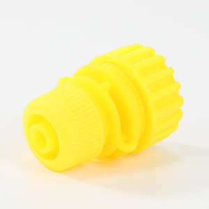Connecteur de robinet en plastique jaune 25 mm à fixation sur plan pour tuyau d'eau de machine à laver, raccord rapide - Product Image 3