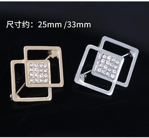 Perle Clip Strass Boutons Or Base Cristal Charmes Embellissements Diy Bijoux Accessoires De Mariage - Product Image 2