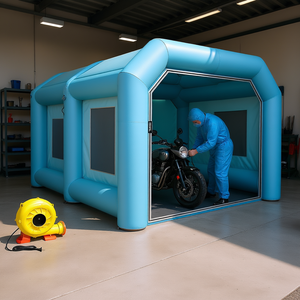 Cabine de peinture gonflable pour voiture 29,5x19,7x13 pieds avec système de filtration d'air pour la peinture de véhicules - Product Image 2
