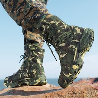 BAEWOON TB45 Bottes tactiques montantes de haute qualité pour l'entraînement en extérieur, Bottes Delta, Bottes tactiques du désert, Bottes de randonnée antidérapantes pour homme