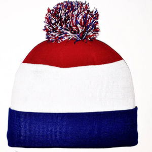 Nouveau bonnet tricoté avec drapeau irlandais pour femmes et hommes, bonnet à pompon, doux, extensible, chaud pour l'hiver, vente en gros personnalisée, <span class=keywords><strong>pas</strong></span> <span class=keywords><strong>cher</strong></span> - Product Image 6