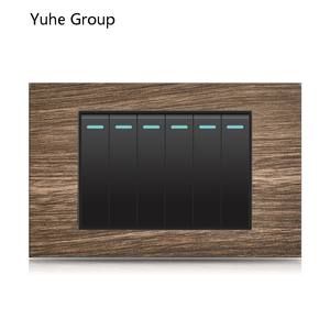 แผงอลูมิเนียมขัดเงา แผงสัมผัสอเมริกันสแตนดาร์ด 118 มม. สวิตช์เต้ารับติดผนังแบบชาร์จเร็ว ทนทาน - Product Image 6