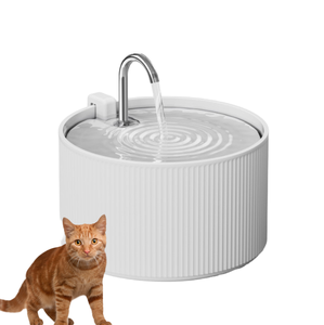 2.2L Ribbed Ceramic Waterproof Eco-Friendly Pet Water Fountain Stainless Steel Spout Ultra Quiet Automatic <strong>Cat</strong> Dog Dispenser - Product Image 1