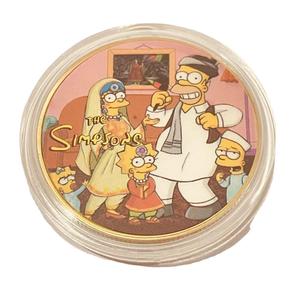 Moneda Conmemorativa de Anime Japonés Personalizada al por Mayor del Fabricante, Moneda de Oro de los <span class=keywords><strong>Simpson</strong></span>, Personaje de Dibujos Animados, Chapada en Oro de 24K - Product Image 2