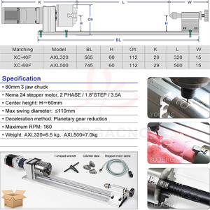 CNC gravure forage et fraiseuse routeur graveur XC-40F adapté pour l'industrie guide linéaire DSP pilote numérique 0.8KW - Product Image 6