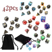 Jeu de dés DND 5 ou 7 pièces, dés polyédriques en acrylique pour Dungeons and Dragons, taille 16 mm avec pochette gratuite pour jeux de rôle D&D