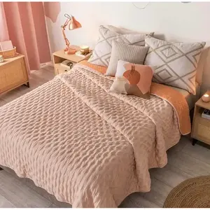 Juego de edredón Viallow Mat Pavia con pompones, fundas Vianney y almohada, 225x235 cm, ropa de cama moderna - Product Image 5