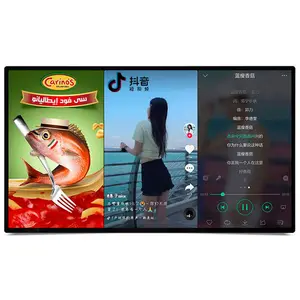 15.6" android 11 digital signage elevator touch advertising player slim display ad player