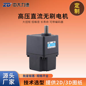 Motor de CC con Engranajes ZD Zhongda Lide, Marco de 60 mm, 300 RPM, Montaje con Brida Sin Escobillas, Motor de Imán Permanente Totalmente Cerrado - Product Image 2