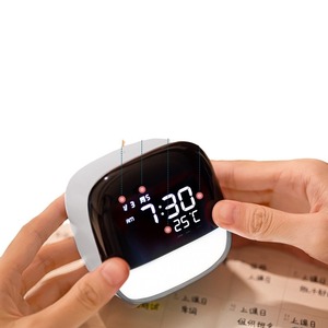 Reloj despertador electrónico Deli 8852 Lcd recargable con luz nocturna para uso en dormitorio - Product Image 3