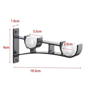 4 pezzi nero doppio asta per tenda staffe in alluminio 5m & 6m porta tenda per camera da letto nuova categoria aste per tende e rotaie - Product Image 6
