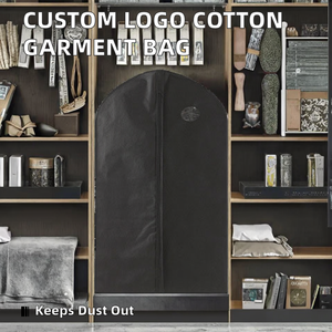 Thiết kế logo tùy chỉnh Treo Túi may phía trước túi thoáng khí không dệt chống bụi thân thiện với môi trường phù hợp với trang phục che du lịch dây kéo - Product Image 2