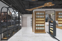 Offre Spéciale Rack pour magasin de fournitures pour animaux de compagnie, mur en acier, bois supermarché, étagères pour aliments pour animaux de compagnie, Miniso présentoirs Rack