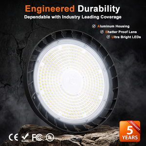 Luminaire LED Industriel UFO pour Grandes Espaces 150W 200W 240W Garantie 5 Ans Longue Durée de Vie Aluminium IP65 Lampe pour Usine Atelier Garage Entrepôt - Product Image 6