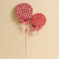 Ornement suspendu pour sapin de Noël, nouveau, en velours pelucheux, en forme de canne à sucre, accessoires photo style Instagram, décorations de Noël classiques